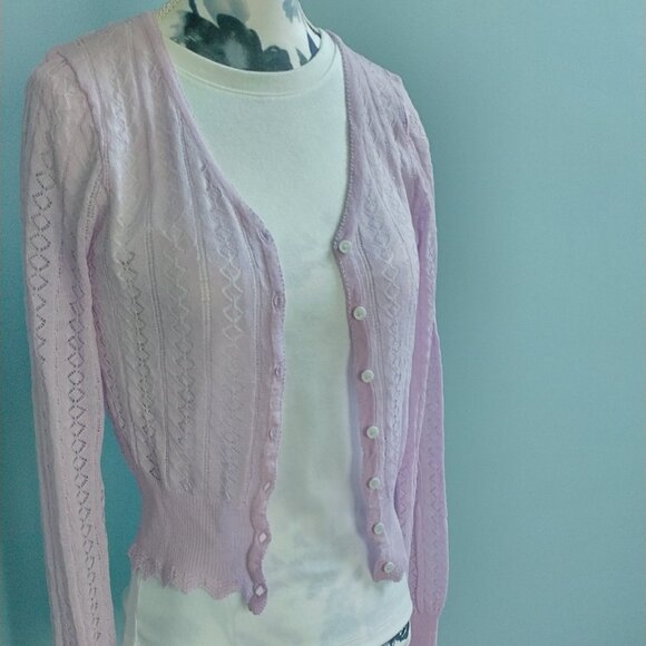 Polo Ralph Lauren Lacey Knit Cardigan, Wool  NEW - Picture 2 of 15